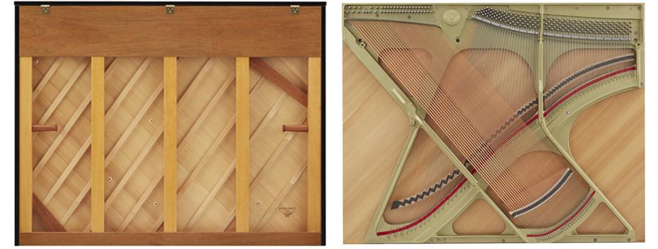 Đàn piano Kawai K-700 có bảng cộng hưởng chất liệu gỗ cao cấp